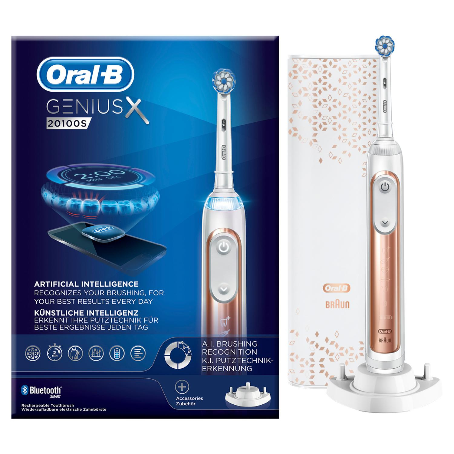 Oral-B Genius X 20100S Elektrische Zahnbürste, Mit Künstlicher ...