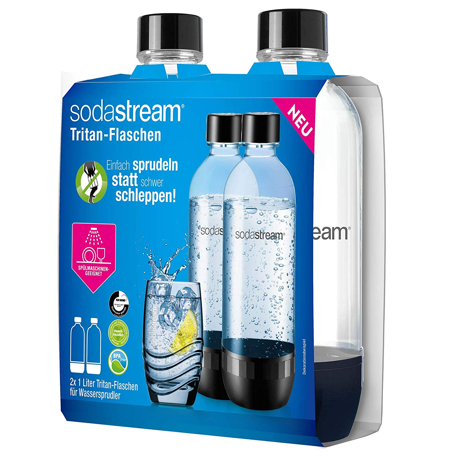 SodaStream PETFlasche 1 L Duopack Tritan DWS Xenudo