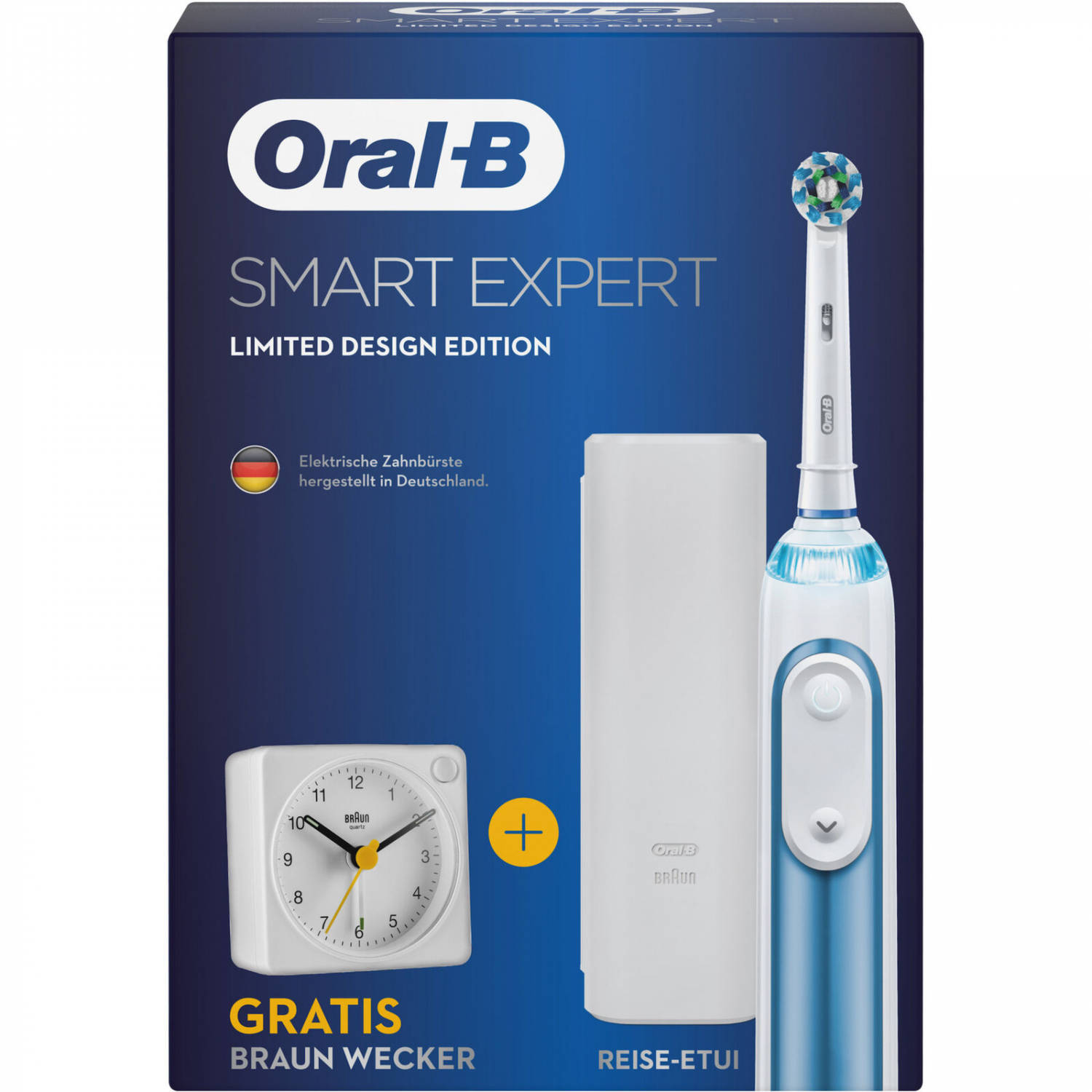 Oral-B SMART Expert Elektrische Zahnbürste Inkl. Braun Wecker - Xenudo