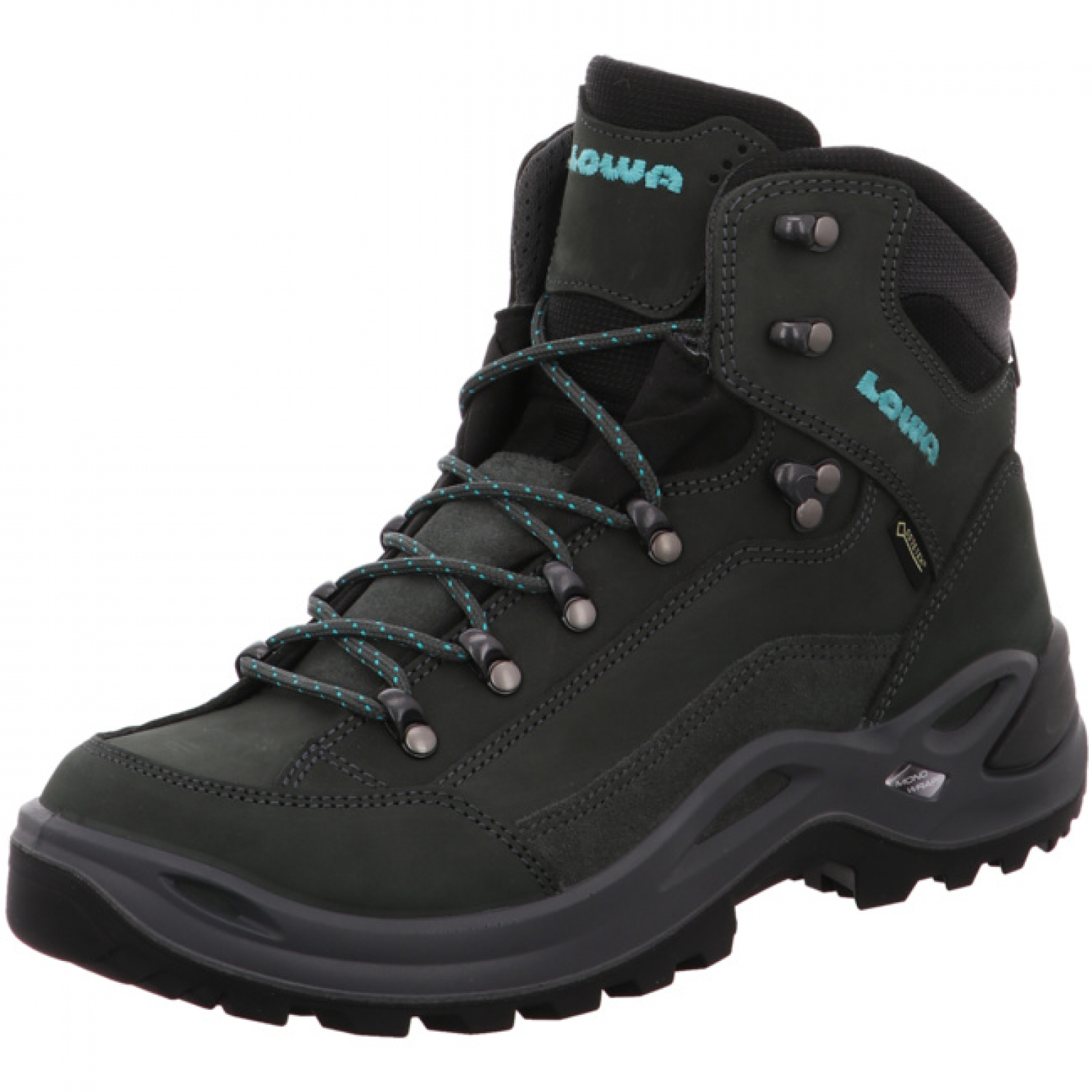 Lowa Renegade GTX MID aspha/türkis Wanderschuhe EU Gr. 39 - Xenudo