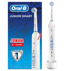 Oral-B Junior Smart Elektrische Zahnbürste mit visueller Andruckkontrolle & Smart Coaching, für Kinder ab 6 Jahren Oral-B Junior Smart Elektrische Zahnbürste mit visueller Andruckkontrolle & Smart Coaching, für Kinder ab 6 Jahren