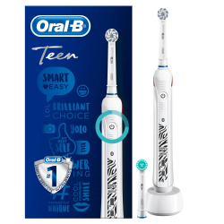Oral-B Teen Elektrische Zahnbürste, für Teenager ab 12 Jahren, mit visueller Andruckkontrolle, weiß Oral-B Teen Elektrische Zahnbürste, für Teenager ab 12 Jahren, mit visueller Andruckkontrolle, weiß