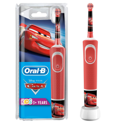 Oral-B Kids Cars Elektrische Zahnbürste mit Disney-Stickern, für Kinder ab 3 Jahren, rot Oral-B Kids Cars Elektrische Zahnbürste mit Disney-Stickern, für Kinder ab 3 Jahren, rot