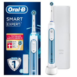 Oral-B Smart Expert Elektrische Zahnbürste mit Bluetooth-Verbindung, SmartRing & Reise-Etui, blau Oral-B Smart Expert Elektrische Zahnbürste mit Bluetooth-Verbindung, SmartRing & Reise-Etui, blau