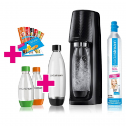 SodaStream Easy Vorteilspack schwarz 2x 1l PET 2x 0,5l PET 6x Sirupproben SodaStream Easy Vorteilspack schwarz 2x 1l PET 2x 0,5l PET 6x Sirupproben