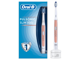 Oral-B Pulsonic Slim 1100 elektrische Schallzahnbürste, mit Timer und Aufsteckbürste, Roségold Oral-B Pulsonic Slim 1100 elektrische Schallzahnbürste, mit Timer und Aufsteckbürste, Roségold