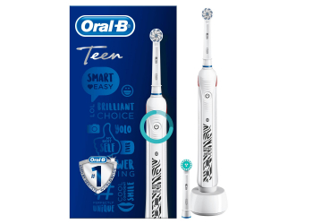 Oral-B Teen Elektrische Zahnbürste, für Teenager ab 12 Jahren, mit visueller Andruckkontrolle, weiß Oral-B Teen Elektrische Zahnbürste, für Teenager ab 12 Jahren, mit visueller Andruckkontrolle, weiß