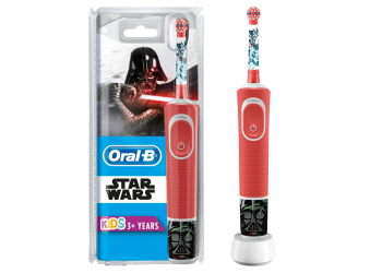 Oral-B Kids Star Wars Elektrische Zahnbürste mit Disney-Stickern, für Kinder ab 3 Jahren, rot Oral-B Kids Star Wars Elektrische Zahnbürste mit Disney-Stickern, für Kinder ab 3 Jahren, rot