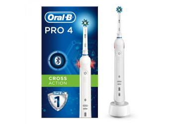 Oral-B PRO 4 Elektrische Zahnbürste, mit visueller Andruckkontrolle & Smart Coaching, weiß Oral-B PRO 4 Elektrische Zahnbürste, mit visueller Andruckkontrolle & Smart Coaching, weiß