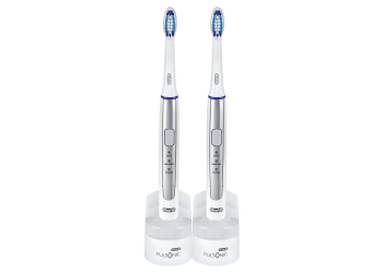 Oral-B Pulsonic Slim White/Silver Doppelpack Elektrische Schallzahnbürste Oral-B Pulsonic Slim White/Silver Doppelpack Elektrische Schallzahnbürste