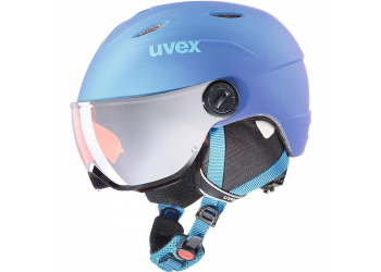 Uvex jun.vis.pro blue met mat Kinder Skihelm Uvex jun.vis.pro blue met mat Kinder Skihelm