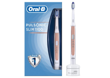 Oral-B Pulsonic Slim 1100 elektrische Schallzahnbürste, mit Timer und Aufsteckbürste, Roségold Oral-B Pulsonic Slim 1100 elektrische Schallzahnbürste, mit Timer und Aufsteckbürste, Roségold