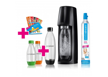 SodaStream Easy Vorteilspack schwarz 2x 1l PET 2x 0,5l PET 6x Sirupproben SodaStream Easy Vorteilspack schwarz 2x 1l PET 2x 0,5l PET 6x Sirupproben