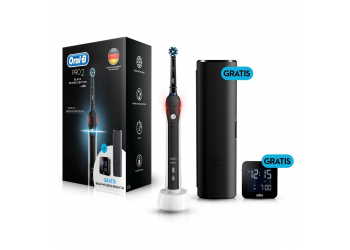 Oral-B Pro 2500 Black Design Edition incl. Travelcase elektrische Zahnbürste inkl. Braun Wecker Oral-B Pro 2500 Black Design Edition incl. Travelcase elektrische Zahnbürste inkl. Braun Wecker