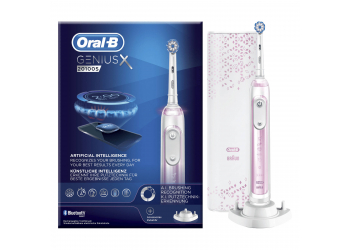 Oral-B Genius X 20100S Blush Pink Elektrische Zahnbürste, mit künstlicher Intelligenz und Premium Lade-Reise-Etui, blush Pink Oral-B Genius X 20100S Blush Pink Elektrische Zahnbürste, mit künstlicher Intelligenz und Premium Lade-Reise-Etui, blush Pink