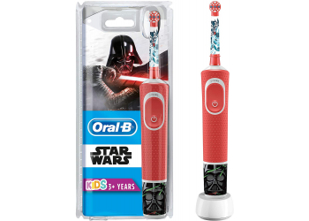 Oral-B Kids Star Wars Elektrische Zahnbürste mit Disney-Stickern, für Kinder ab 3 Jahren, rot Oral-B Kids Star Wars Elektrische Zahnbürste mit Disney-Stickern, für Kinder ab 3 Jahren, rot