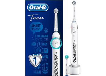 Oral-B Teen Elektrische Zahnbürste, für Teenager ab 12 Jahren, mit visueller Andruckkontrolle, weiß Oral-B Teen Elektrische Zahnbürste, für Teenager ab 12 Jahren, mit visueller Andruckkontrolle, weiß