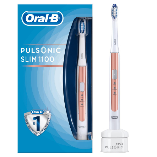 Oral-B Pulsonic Slim 1100 elektrische Schallzahnbürste, mit Timer und Aufsteckbürste, Roségold Oral-B Pulsonic Slim 1100 elektrische Schallzahnbürste, mit Timer und Aufsteckbürste, Roségold