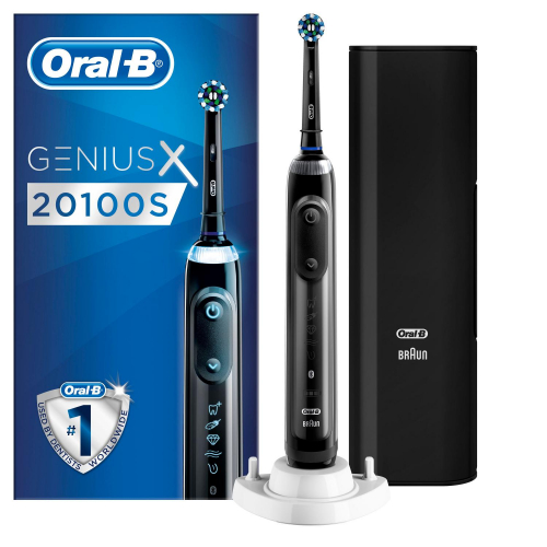 Oral-B Genius X 20100S Elektrische Zahnbürste, mit künstlicher Intelligenz und Premium Lade-Reise-Etui, schwarz Oral-B Genius X 20100S Elektrische Zahnbürste, mit künstlicher Intelligenz und Premium Lade-Reise-Etui, schwarz