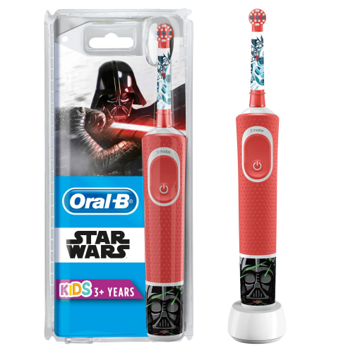 Oral-B Kids Star Wars Elektrische Zahnbürste mit Disney-Stickern, für Kinder ab 3 Jahren, rot Oral-B Kids Star Wars Elektrische Zahnbürste mit Disney-Stickern, für Kinder ab 3 Jahren, rot