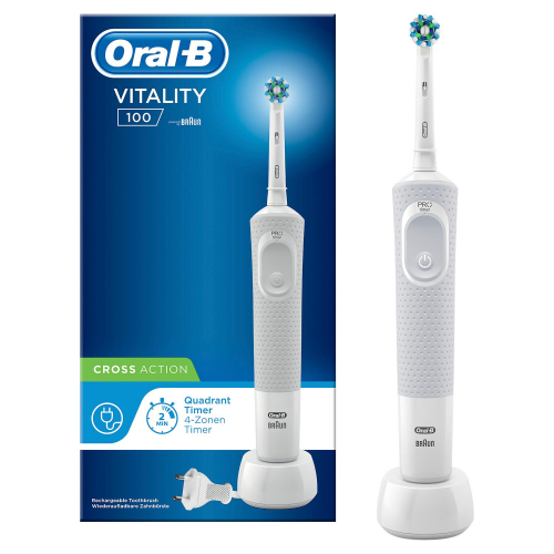 Oral-B Vitality 100 Cross Action Elektrische Zahnbürste, weiß Oral-B Vitality 100 Cross Action Elektrische Zahnbürste, weiß