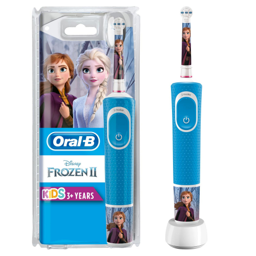 Oral-B Kids Frozen Elektrische Zahnbürste mit Disney-Stickern, für Kinder ab 3 Jahren, blau Oral-B Kids Frozen Elektrische Zahnbürste mit Disney-Stickern, für Kinder ab 3 Jahren, blau