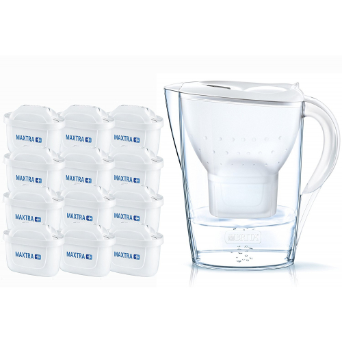 Brita Marella Cool White Incl. 12x Maxtra+ Kanne & Wasserfilter Brita Marella Cool White Incl. 12x Maxtra+ Kanne & Wasserfilter