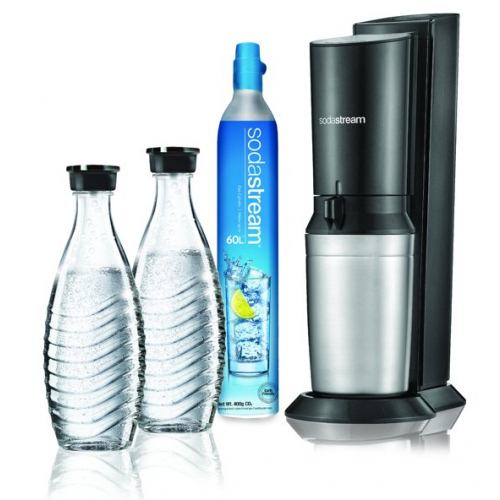 SodaStream Crystal 2.0 black Wassersprudler inkl 2 Glaskaraffen SodaStream Crystal 2.0 black Wassersprudler inkl 2 Glaskaraffen