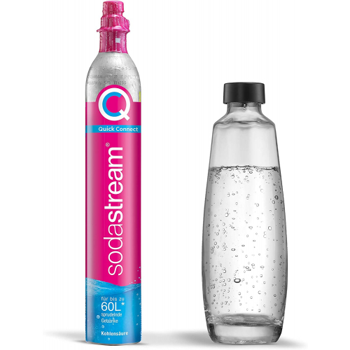 Sodastream QC Reservezylinder 60 l + 1 Glaskaraffe Sodastream QC Reservezylinder 60 l + 1 Glaskaraffe
