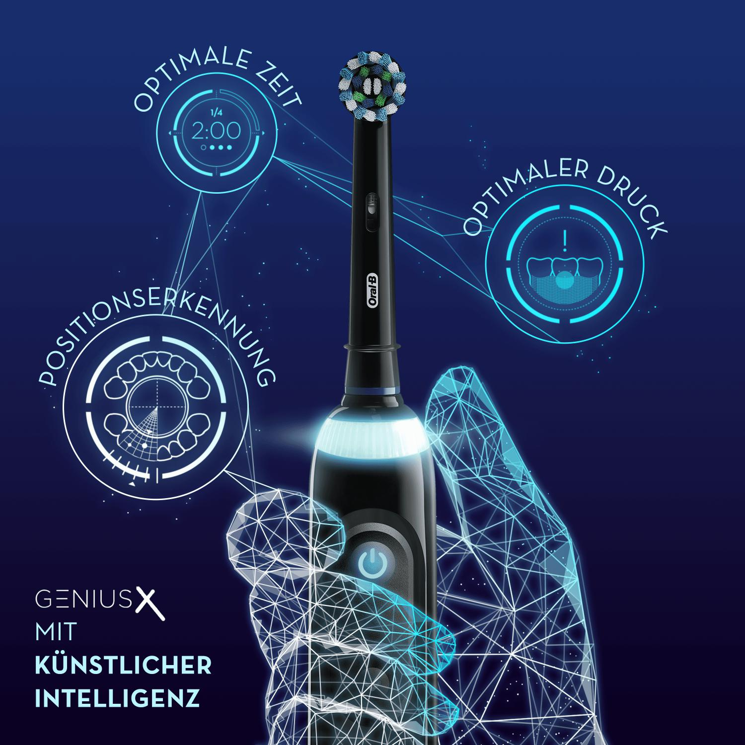 Oral-B Genius X 20100S Elektrische Zahnbürste, Mit Künstlicher ...