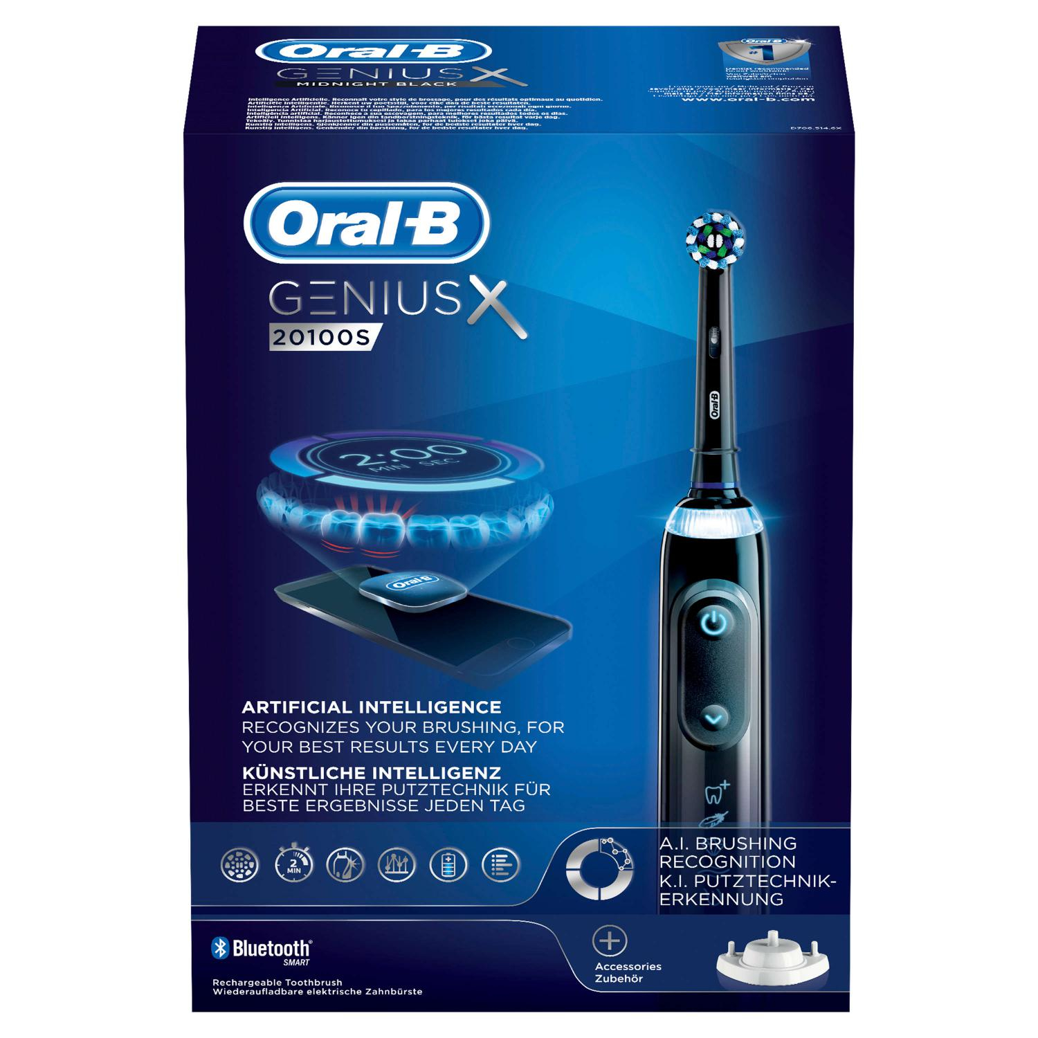 Oral-B Genius X 20100S Elektrische Zahnbürste, Mit Künstlicher ...