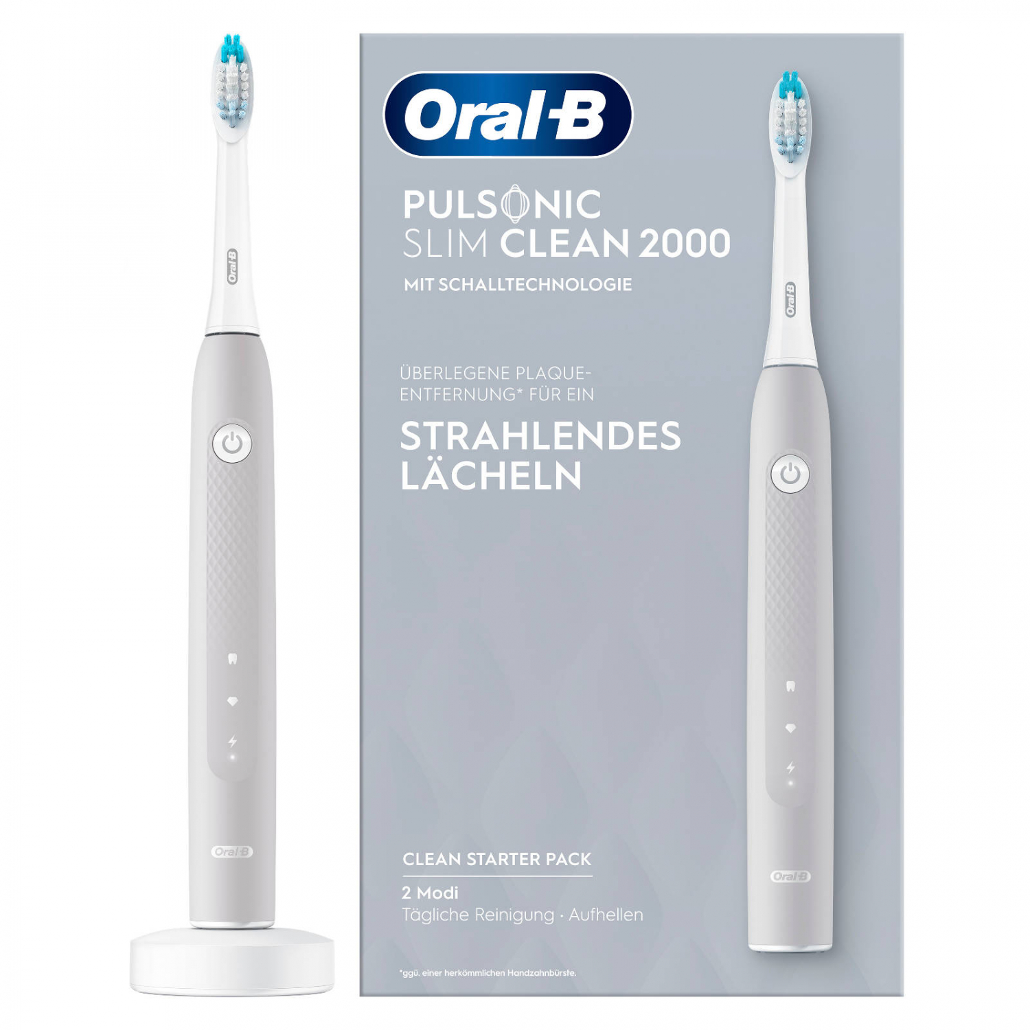 Oral-B Pulsonic Slim Clean 2000 Grey Elektrische Schallzahnbürste - Xenudo