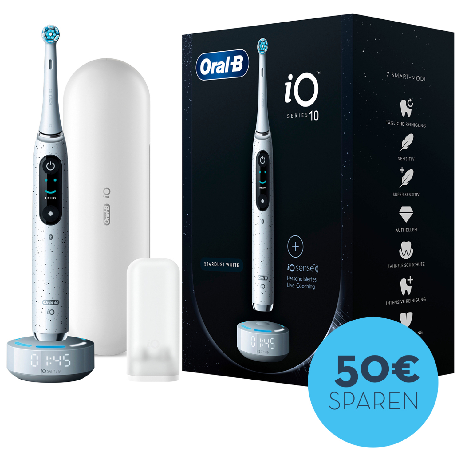 Oral-B IO Series 10, Elektrische Zahnbürste Mit IOSense, Magnet ...