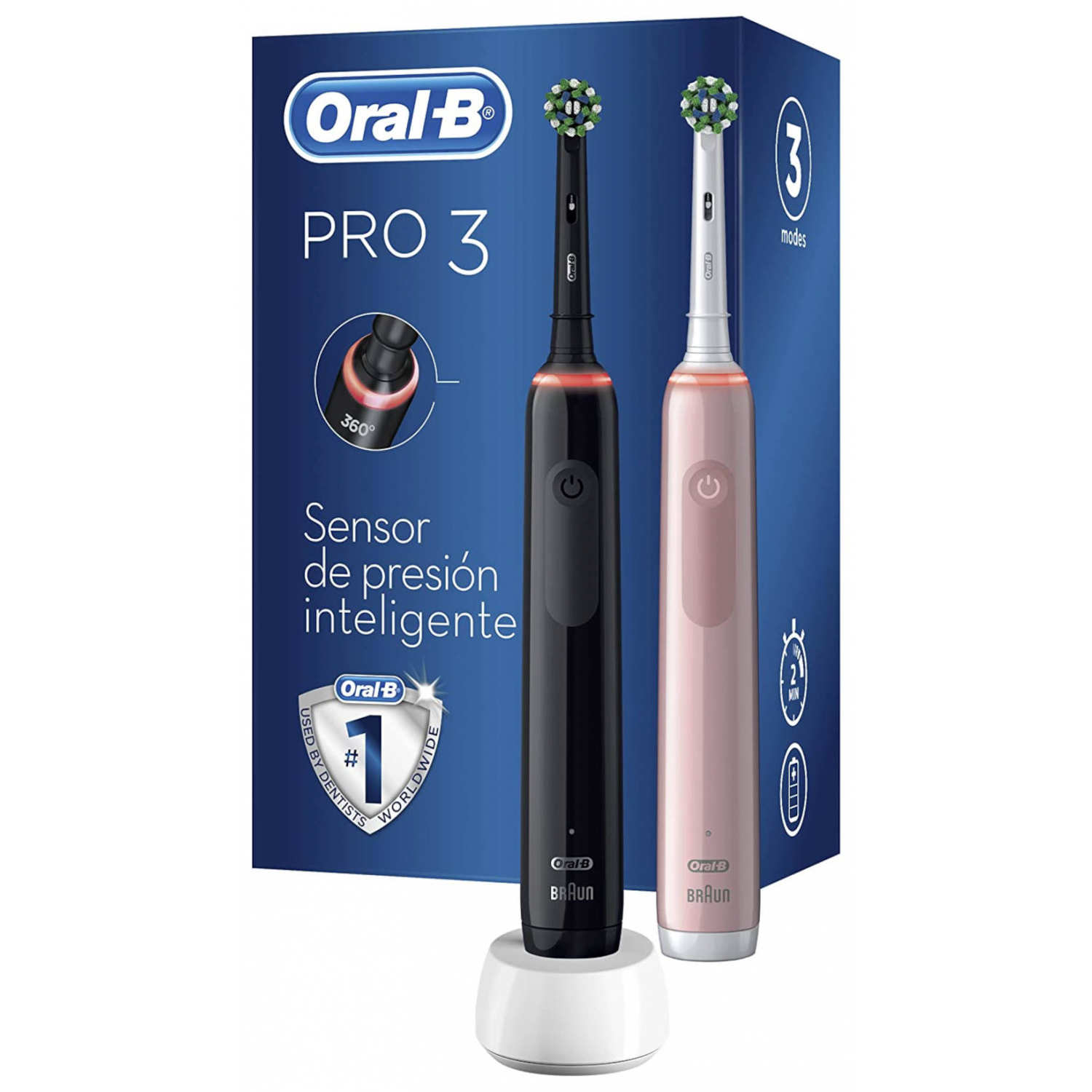 Oral-B Pro 3 3900N Black/Pink Mit 2. Handstück - Xenudo