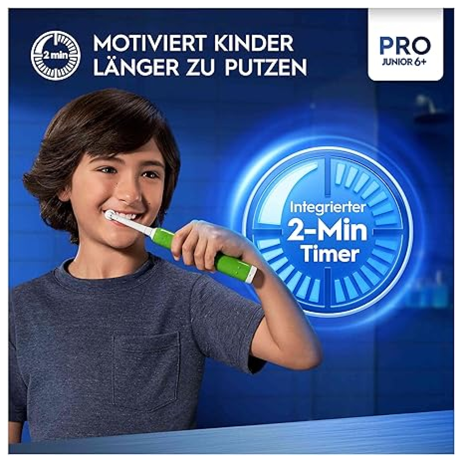 Oral-B Pro Junior 6+ Green Elektrische Zahnbürste - Xenudo