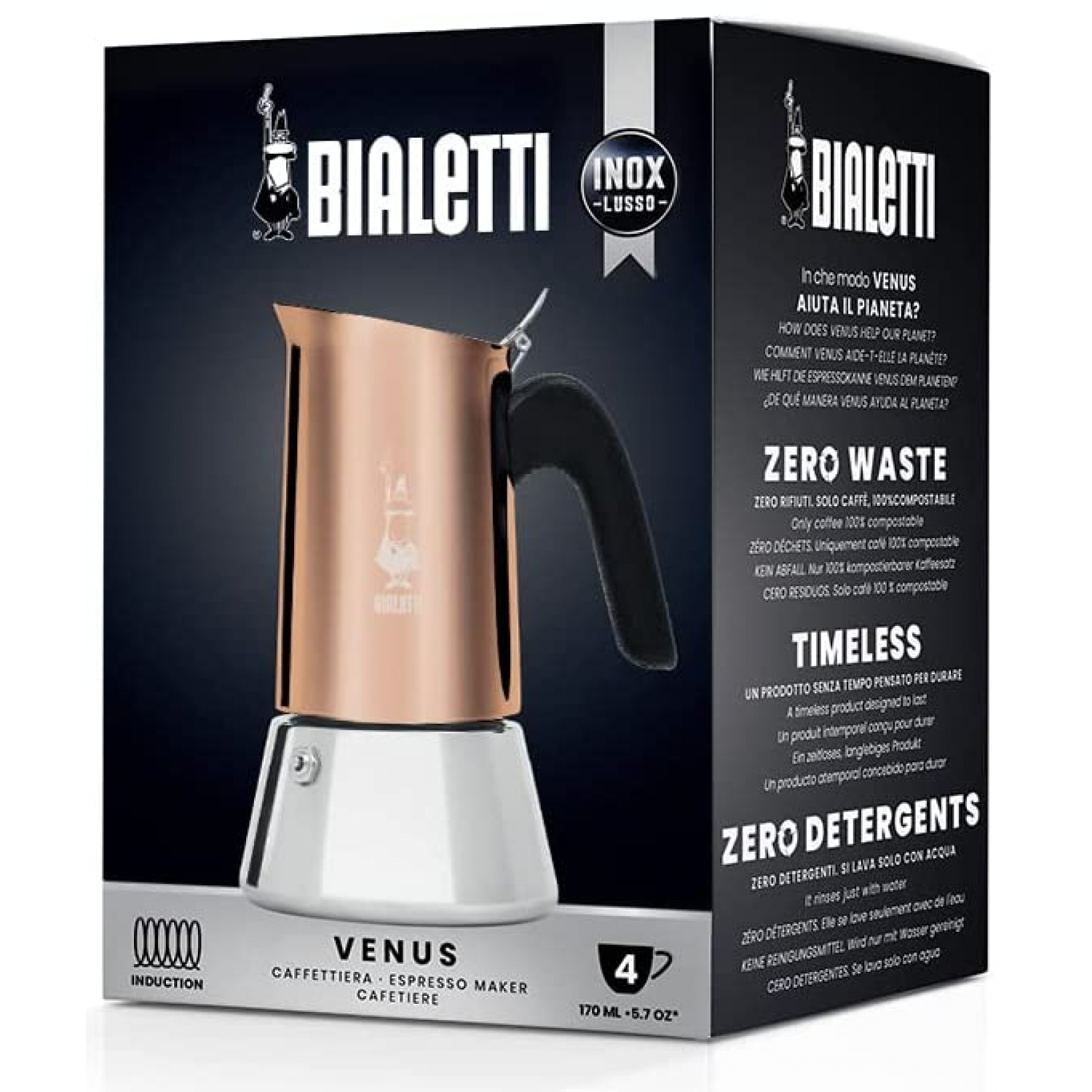 Bialetti New Venus Bronze Espressokocher für 4 Tassen - Xenudo