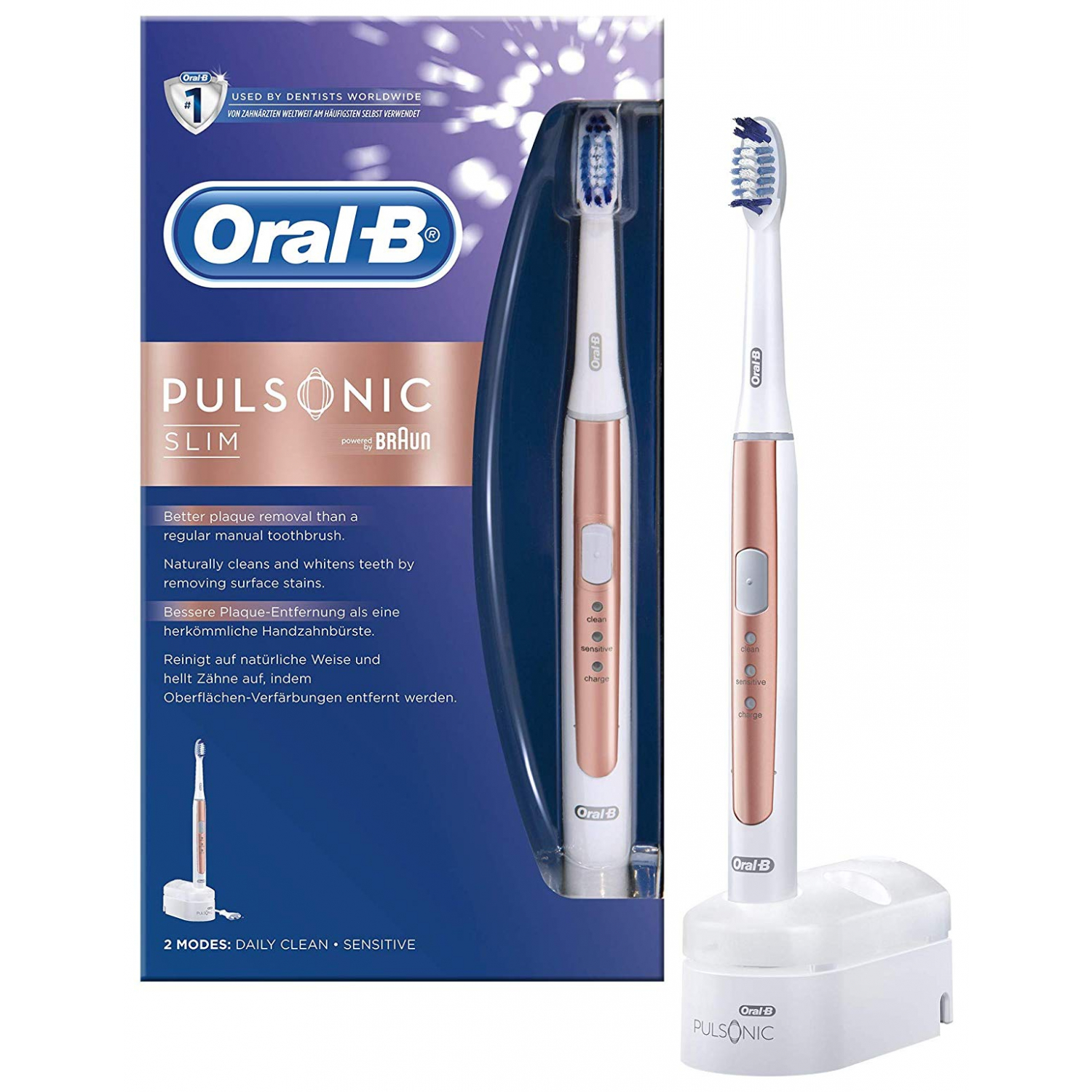 Oral-B Pulsonic Slim Rose/Gold Elektrische Schallzahnbürste - Xenudo