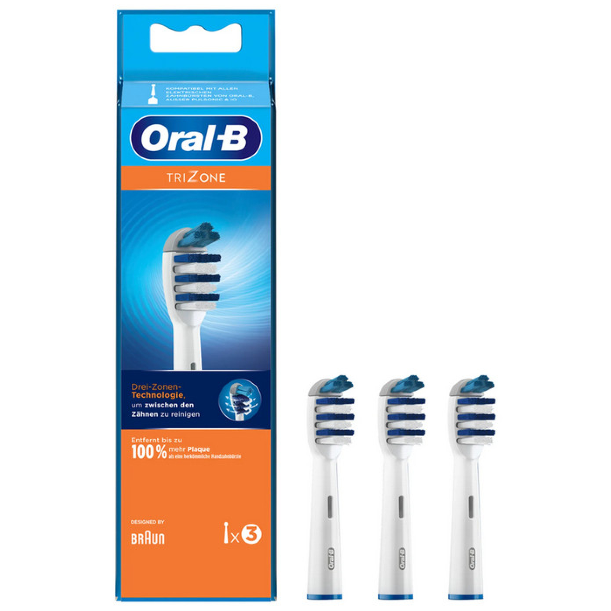 Oral-B EB30-3 TriZone Ersatzbürsten - Xenudo