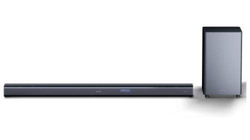 Sharp 5.1.2 Soundbar, 120cm HT-SBW800, 570 Watt mit Dolby Atmos und Drahtlos-Subwoofer (HDMI, Bluetooth, 4K-Durchschleifen)