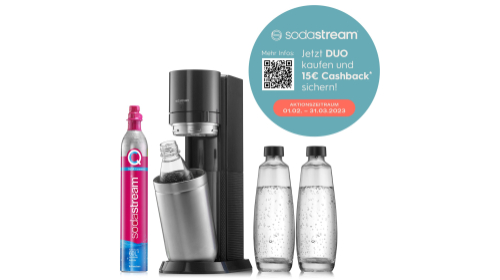 Sodastream DUO Wassersprudler Vorteils-Pack Titan mit 3 Flaschen
