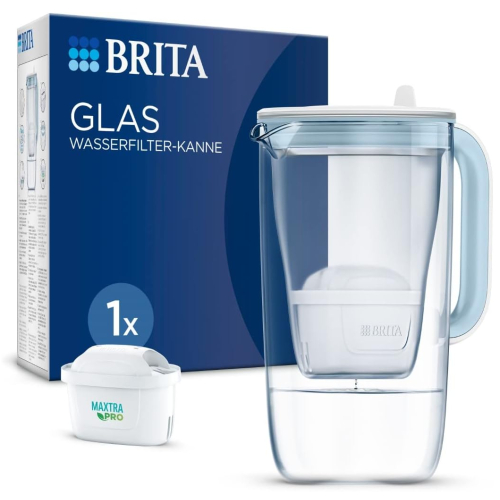 Brita Model ONE Glaswasserkanne white inkl. 1x Wasserfilter Maxtra Pro All-in-1 