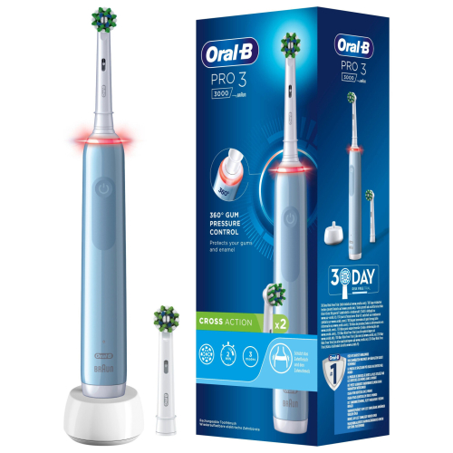 Oral-B Pro 3 3000 Cross Action Blue JAS22 elektrische Zahnbürste 