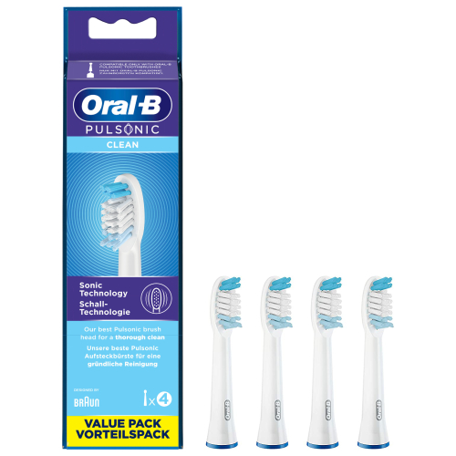 Oral-B Pulsonic Clean Aufsteckbürsten für Schallzahnbürsten, 4 Stück