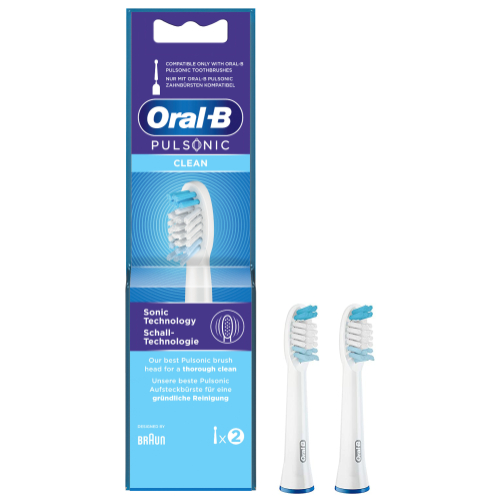 Oral-B Pulsonic Clean Aufsteckbürsten für Schallzahnbürsten, 2 Stück