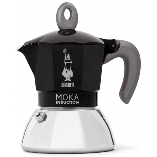 Bialetti New Moka Induction BLACK Espressokocher für 4 Tassen