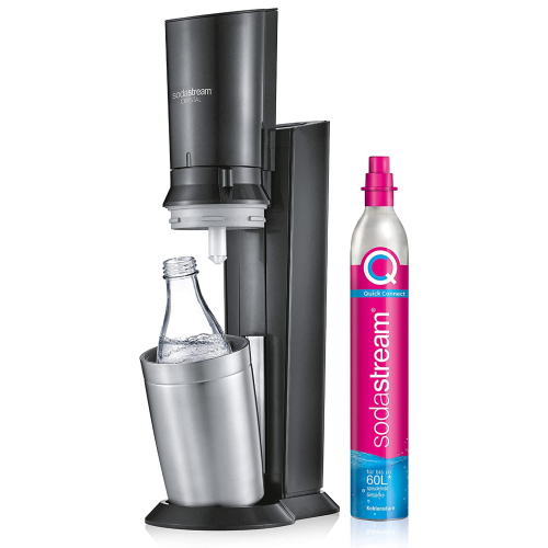 SodaStream Crystal 3.0 Titan mit Quick-Connect CO2-Zylinder und 1x Glaskaraffe