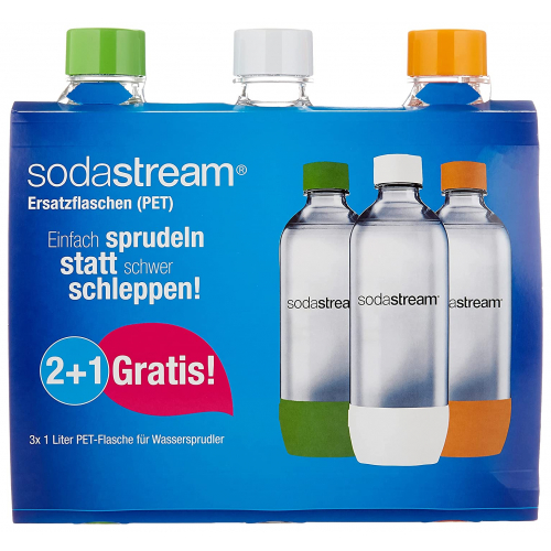 SodaStream PET Flasche 1 ltr. 3er Pack bunt
