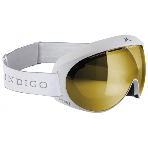 Indigo Mirror Gold Skibrille white FC2