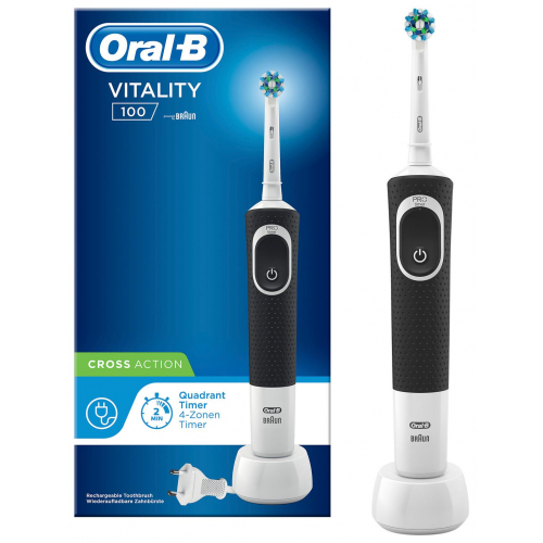 Oral-B Vitality 100 Cross Action Elektrische Zahnbürste, schwarz