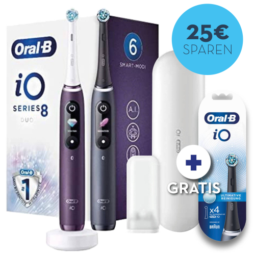 Oral-B iO Series 8 Duo Violet / black elektrische Zahnbürste